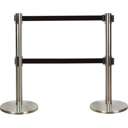 Barrière de contrôle de foule à double sangle