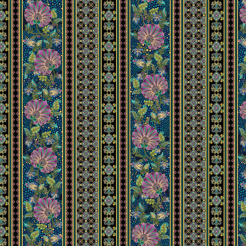 Shangri La par Painted Sky Studio - Rayures Noir/Multicolore