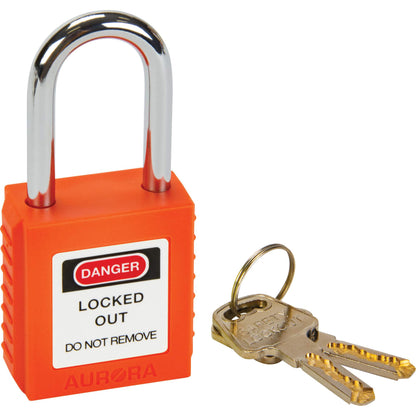 Cadenas de consignation, cadenas de sécurité, à clé différente, thermoplastique, largeur 3,8 cm