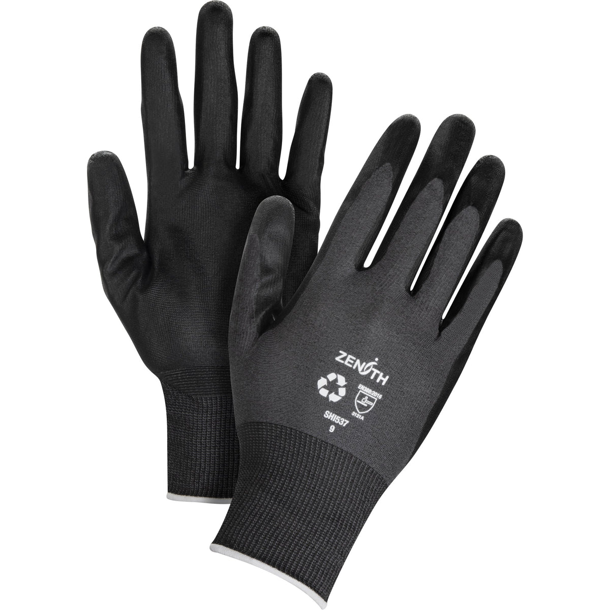 Gants respirants écologiques enduits, 7, enduction mousse nitrile, jauge 21, doublure nylon/RPET