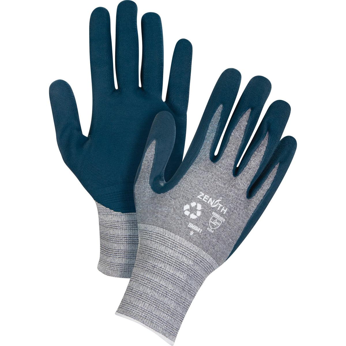 Gants légers enduits écologiques, 10, revêtement en mousse de nitrile, jauge 15, coque en polyester/RPET
