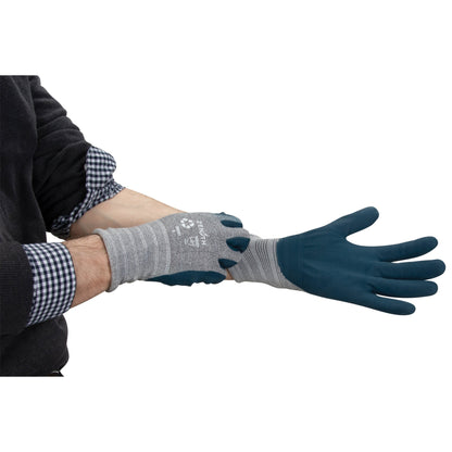 Gants légers enduits écologiques, 10, revêtement en mousse de nitrile, jauge 15, coque en polyester/RPET