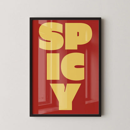 Spicy Typography Art Print: Giclee Fine Art (Framed or Unframed)