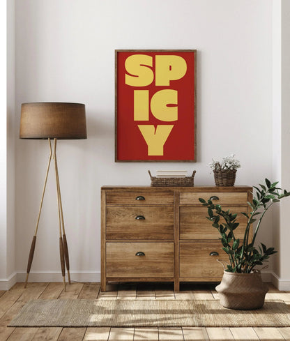 Spicy Typography Art Print: Giclee Fine Art (Framed or Unframed)