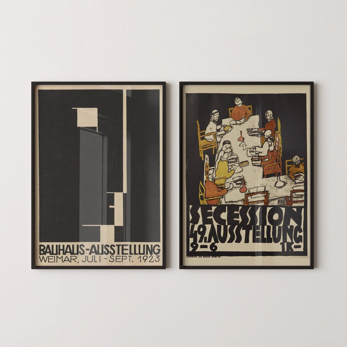 STATEMENT DUO Bauhaus Egon Schiele Ausstellung Posters |  | Mid-Century Modern Art Prints available framed