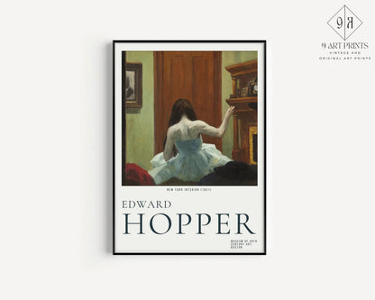 Edward Hopper Prints: New York Interior and Hotel Room Duo