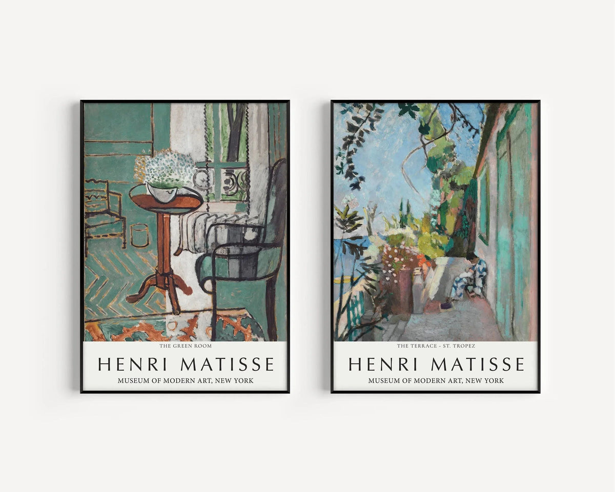 Henri Matisse Art Print Set: The Green Room & St. Tropez