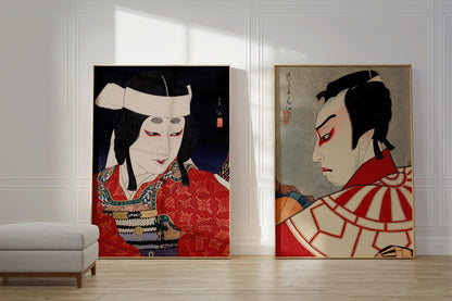 Natori Shunsen Kabuki Actor Prints: Japanese Shin Hanga Ukiyoe Poster Set