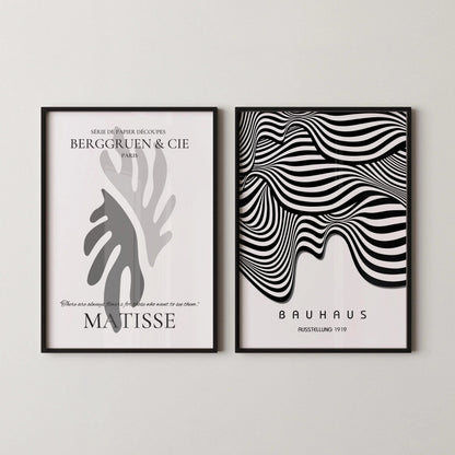 Matisse Bauhaus Art Print Set: Mid-Century Modern Home Decor