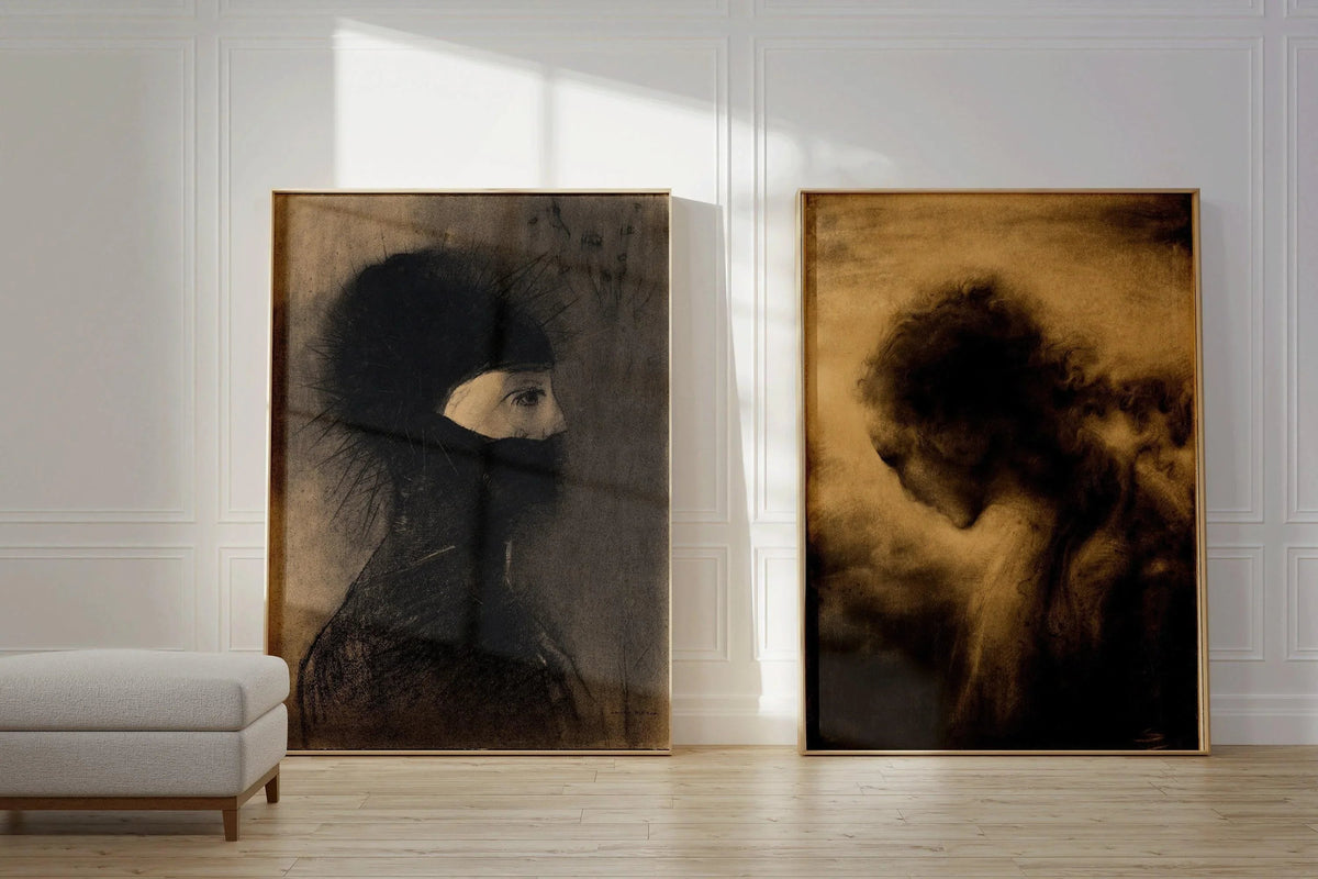 Odilon Redon & Stamkart Art Prints: Dark Academia Surrealist Decor