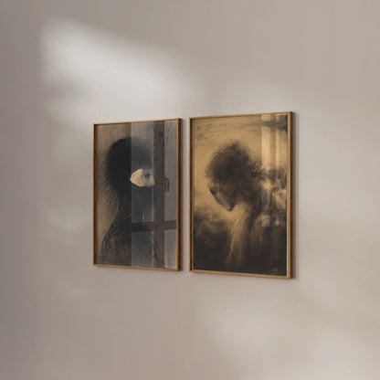 Odilon Redon & Stamkart Art Prints: Dark Academia Surrealist Decor