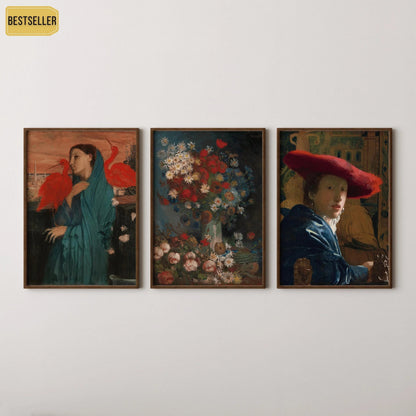 STATEMENT TRIO Classical Art | Degas, Vermeer and Van Gogh | Available framed or unframed