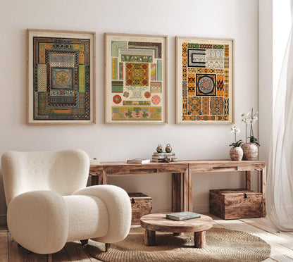 STATEMENT TRIO Owen Jones | Pompeian, Arabian and Chinese Vintage Patterns available framed