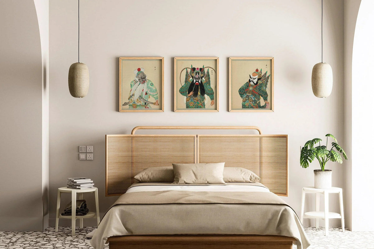 STATEMENT TRIO Peking Opera Art | Classic Chinese Art available framed