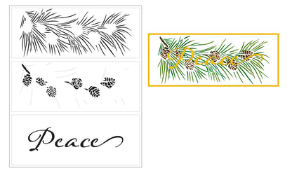 The Crafters Workshop Slimline Layered Pinecone Branch