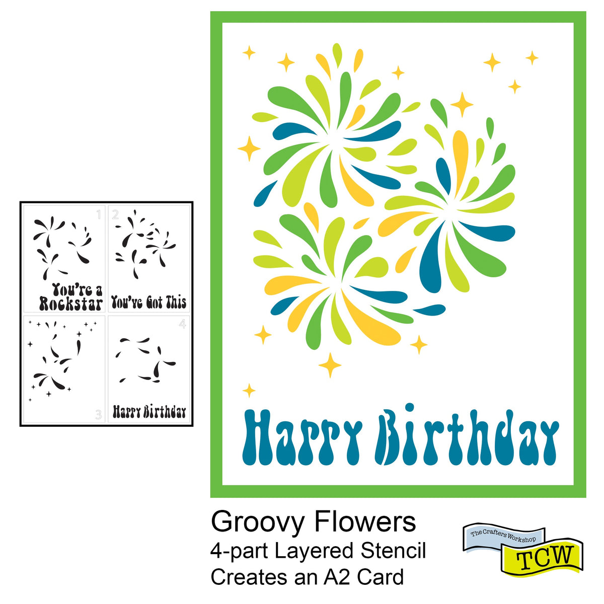The Crafters Workshop Layered Groovy Flowers