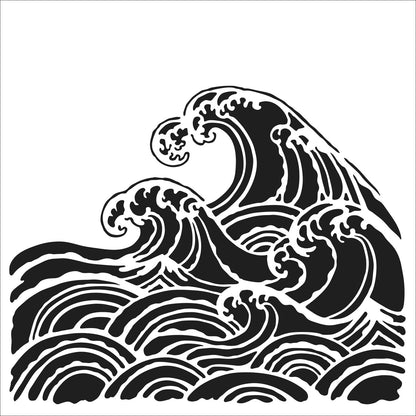 The Crafters Workshop 6x6 Stencil Wave