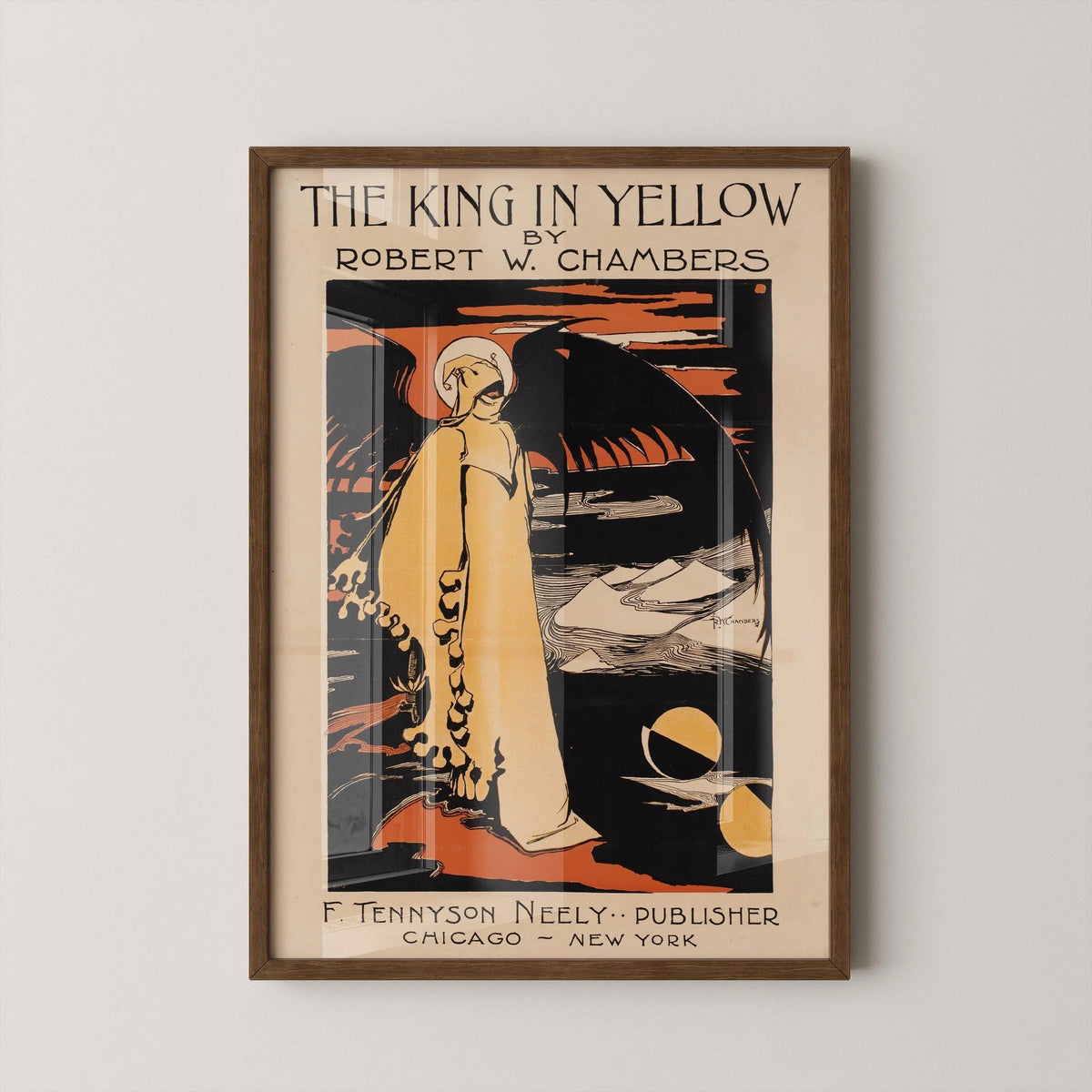 Impression Art Nouveau Le Roi en Jaune : Horreur Gothique, Dark Academia
