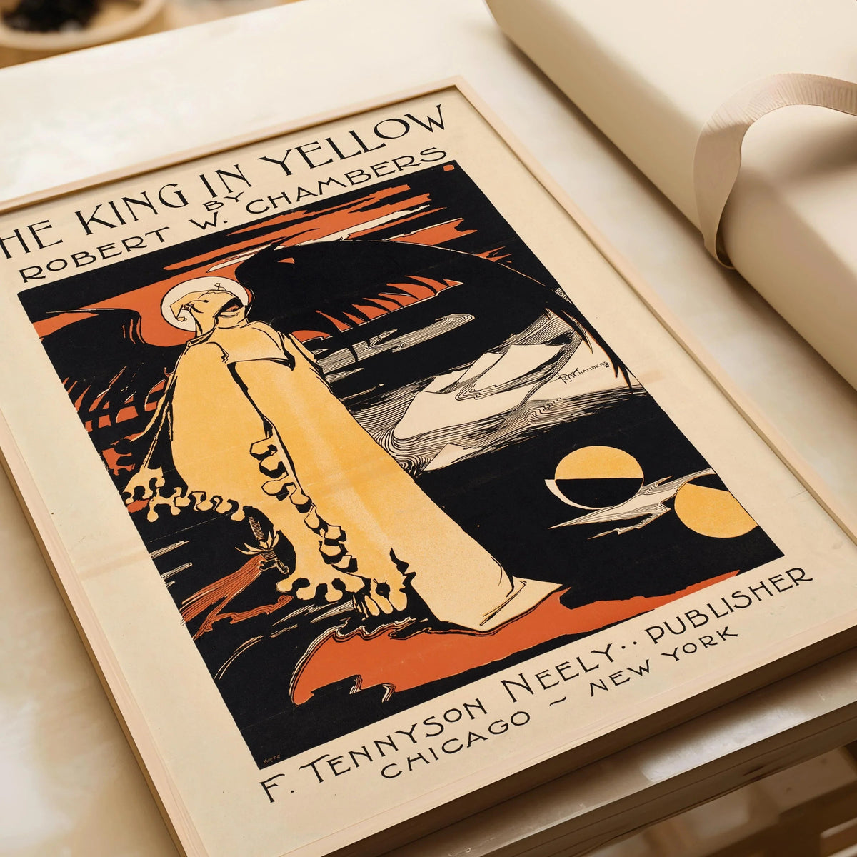 Impression Art Nouveau Le Roi en Jaune : Horreur Gothique, Dark Academia