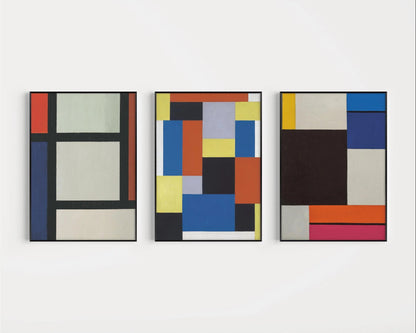 Theo van Doesburg - Colourblock Compositions || Vintage Dadaism Midcentury Modern Art (Available Frame or unframed)
