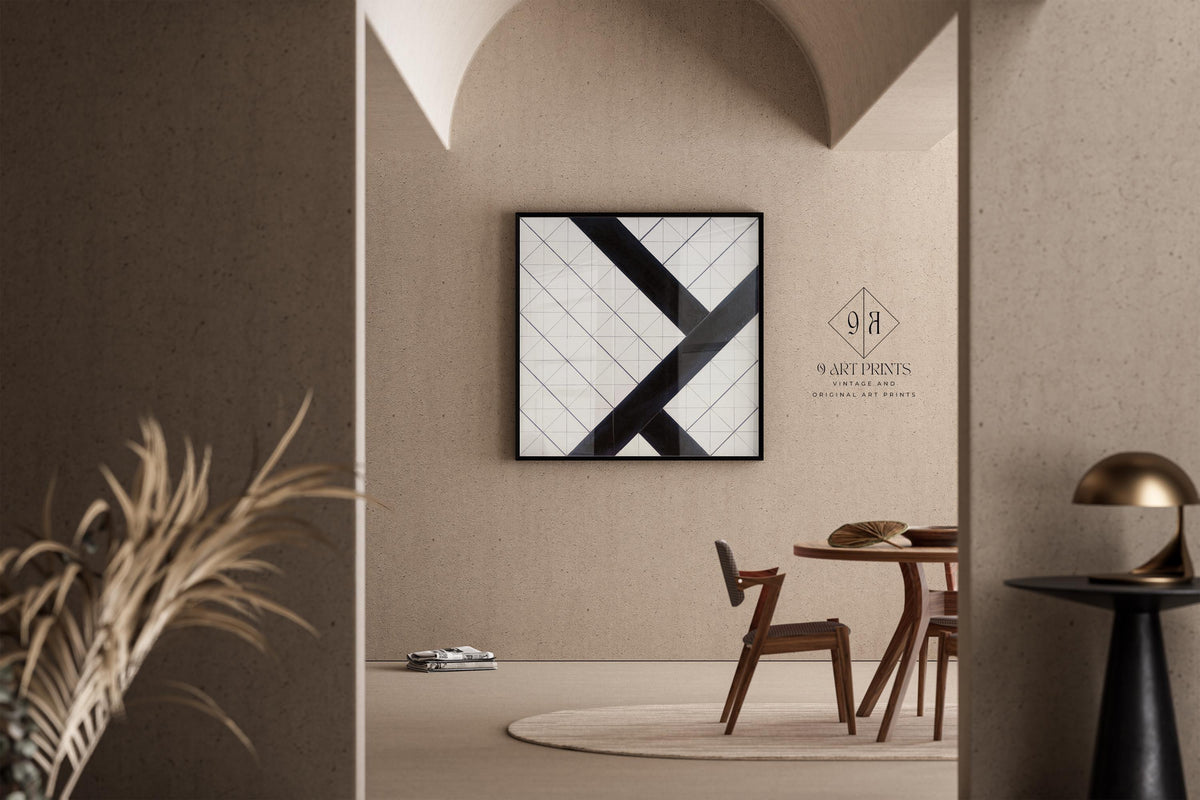 Theo van Doesburg Counter-Composition VI Print: Bauhaus Modern Art (Framed Available)