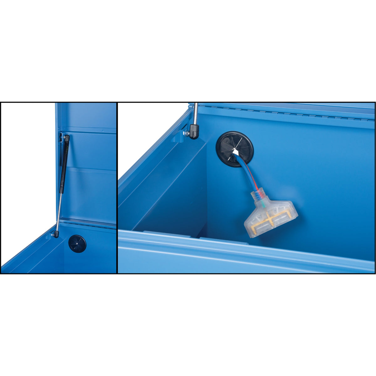 Jobsite Tool Box, 60" x 24" x 27-1/2", Steel, Blue