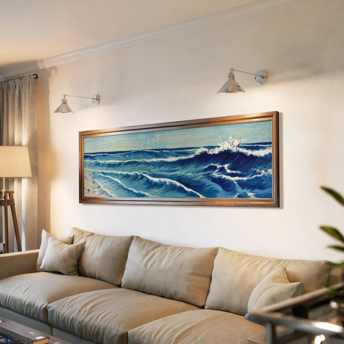 Japanese Seascape Art Print: Uehara Konen Ocean Waves Giclee