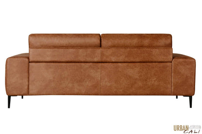 Causeuse Freeman en brun clair rustique