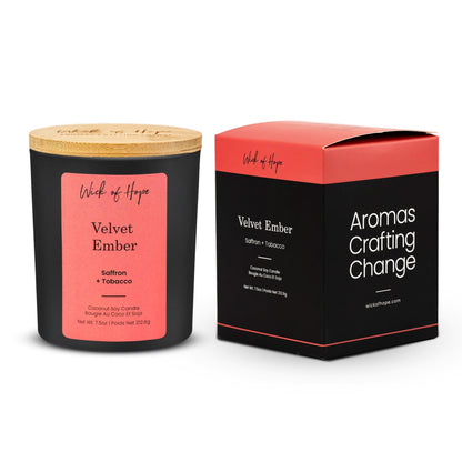 Bougie Velvet Ember | Safran + Tabac