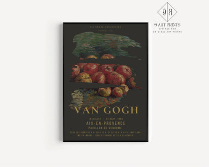 Vincent Van Gogh - Apples | Iconic Classic Impressionist Exhibition Poster Fine Art Print (available handframed or unframed)