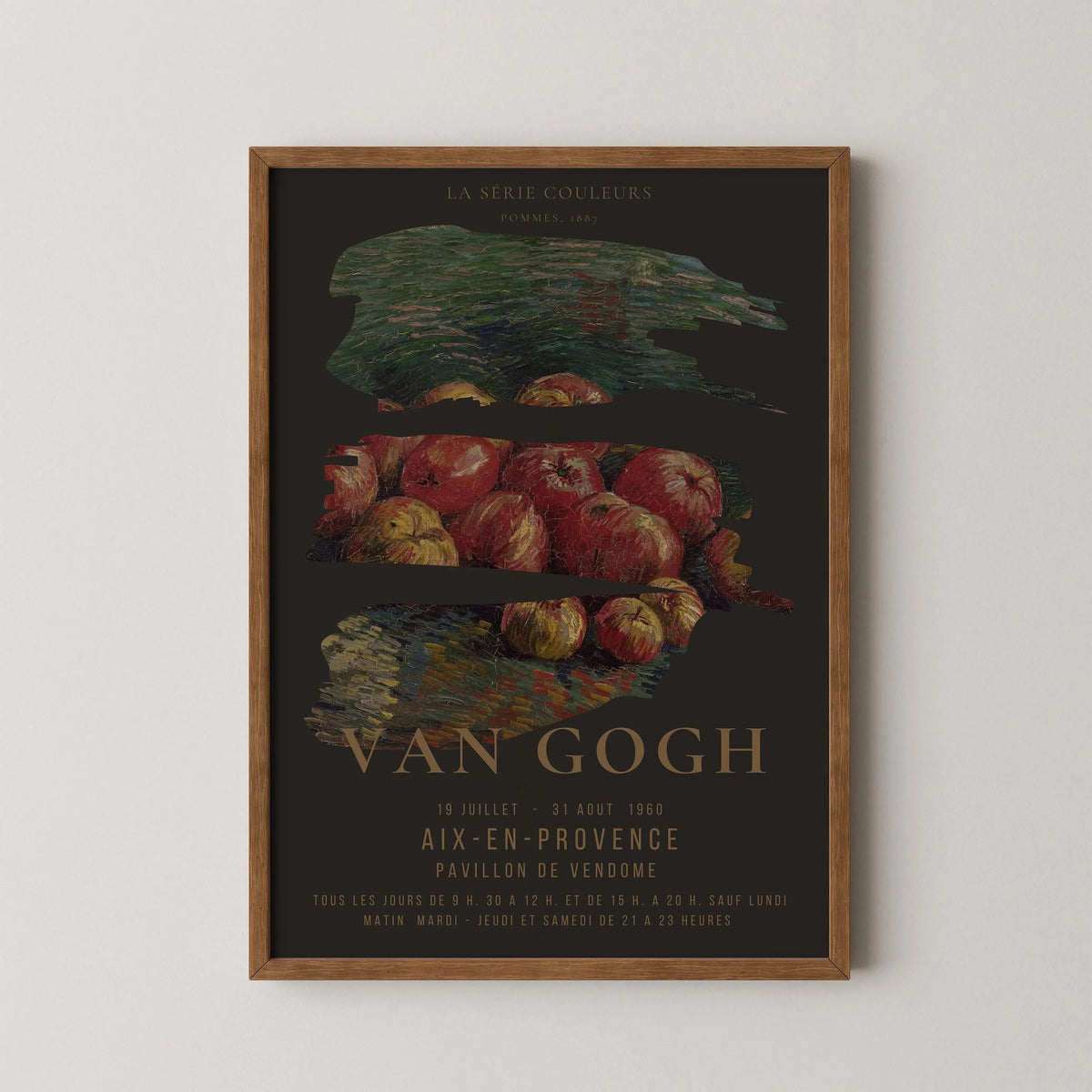 Vincent Van Gogh - Apples | Iconic Classic Impressionist Exhibition Poster Fine Art Print (available handframed or unframed)