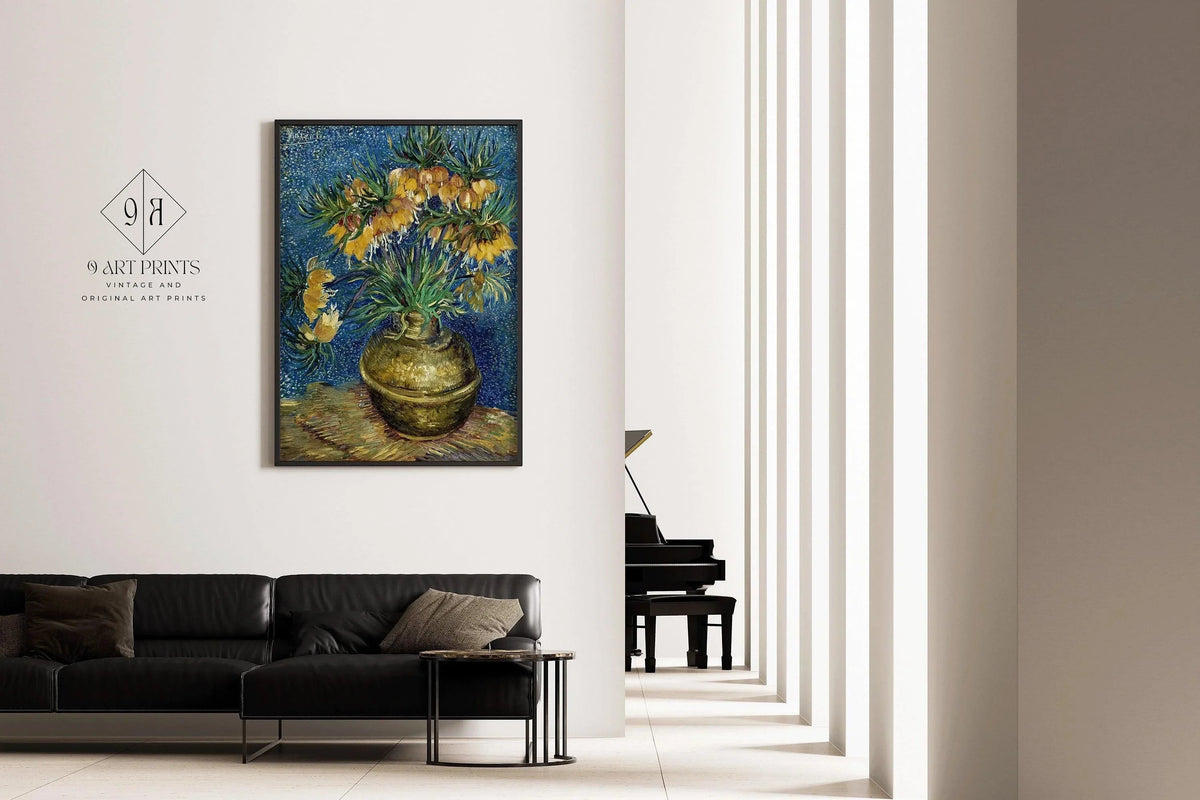 Van Gogh Imperial Fritillaries Print: Giclee Fine Art, Handframed Option