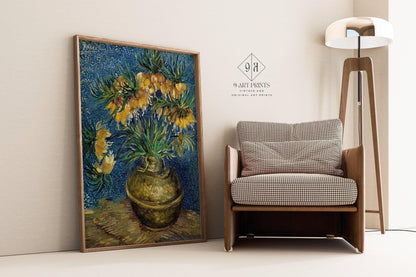 Van Gogh Imperial Fritillaries Print: Giclee Fine Art, Handframed Option