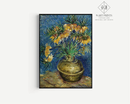 Van Gogh Imperial Fritillaries Print: Giclee Fine Art, Handframed Option