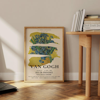 Van Gogh Irises Exhibition Poster: Fine Art Giclee Print