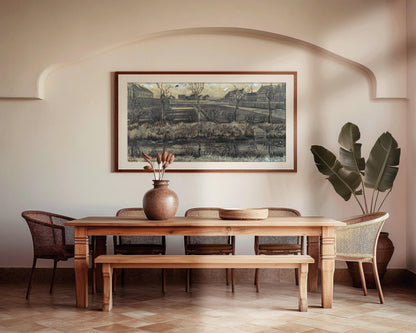 Impression d'art pour chambre d'enfant Van Gogh : Tableau impressionniste vintage Schenkweg