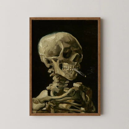 Vincent Van Gogh - Skeleton with Burning Cigarette | Iconic Classic Impressionist Fine Art Print (available handframed or unframed)