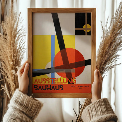 Vintage Bauhaus Exhibition Poster: L√°szl√≥ Moholy-Nagy Giclee Print