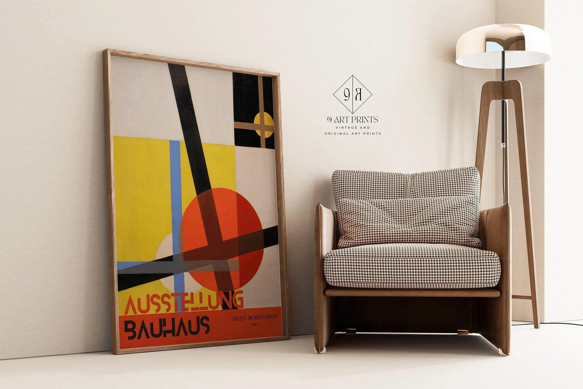 Vintage Bauhaus Exhibition Poster: L√°szl√≥ Moholy-Nagy Giclee Print