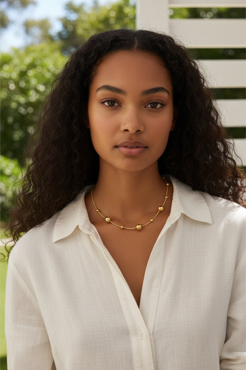 Collier Multiball - Acier Inoxydable Doré
