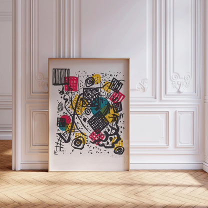 Kandinsky Bauhaus Art Print: Small Worlds V, Mid-Century Modern (Giclee)