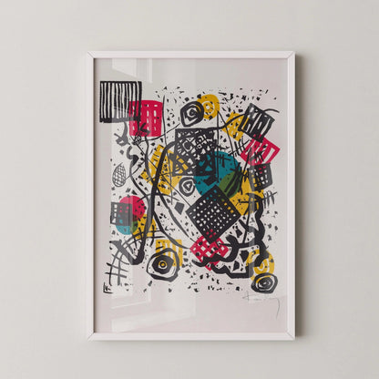 Kandinsky Bauhaus Art Print: Small Worlds V, Mid-Century Modern (Giclee)