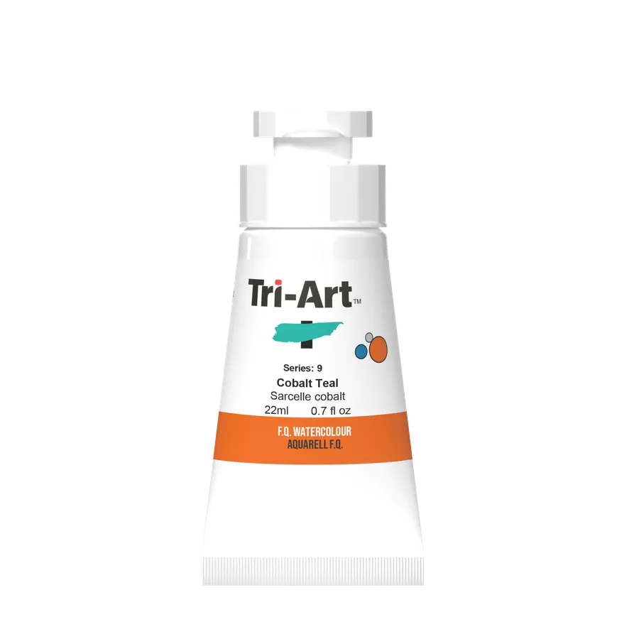 Aquarelles Tri-Art - Bleu sarcelle cobalt