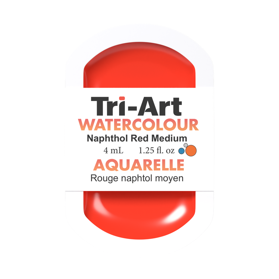 Godets d'aquarelle Tri-Art - Rouge naphtol moyen - 4 mL