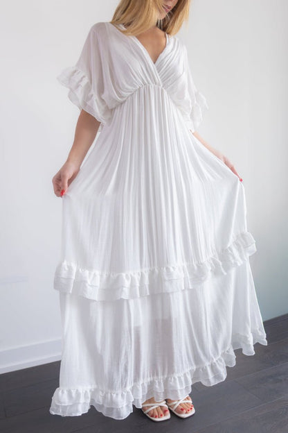 Flowy Maxi Dress with Ruffles Details