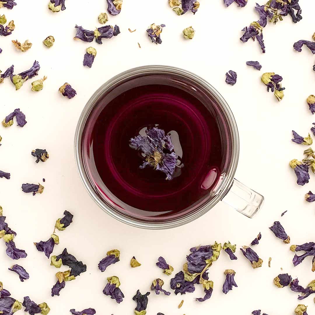 Tisane de Mauve sauvage – Fleurs entières de Mauve pourpre par Rayhana Organics