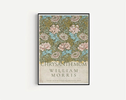 William Morris Chrysanthemum Print: Vintage Botanical Art Giclee