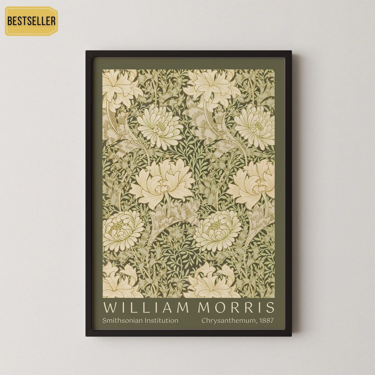 William Morris Chrysanthemum Print: Vintage Botanical Art