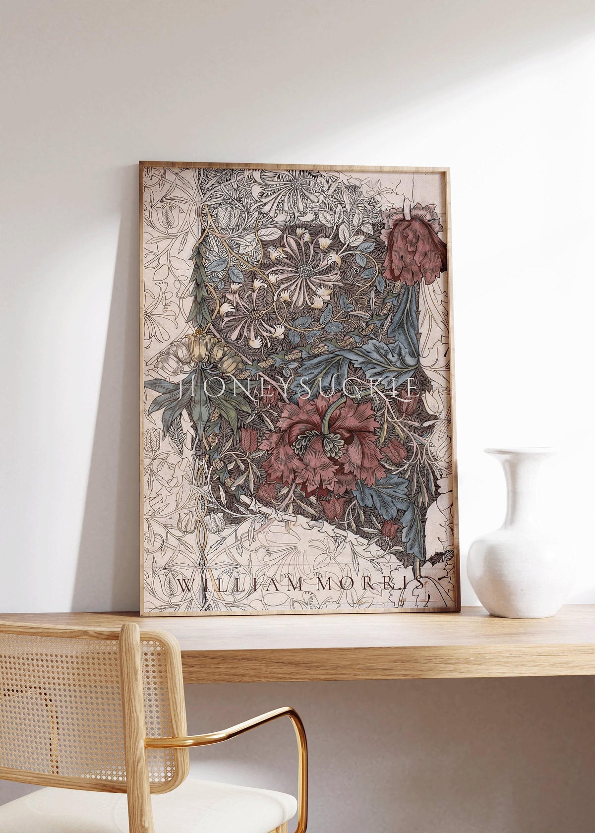 William Morris Honeysuckle Print: Vintage Botanical Art