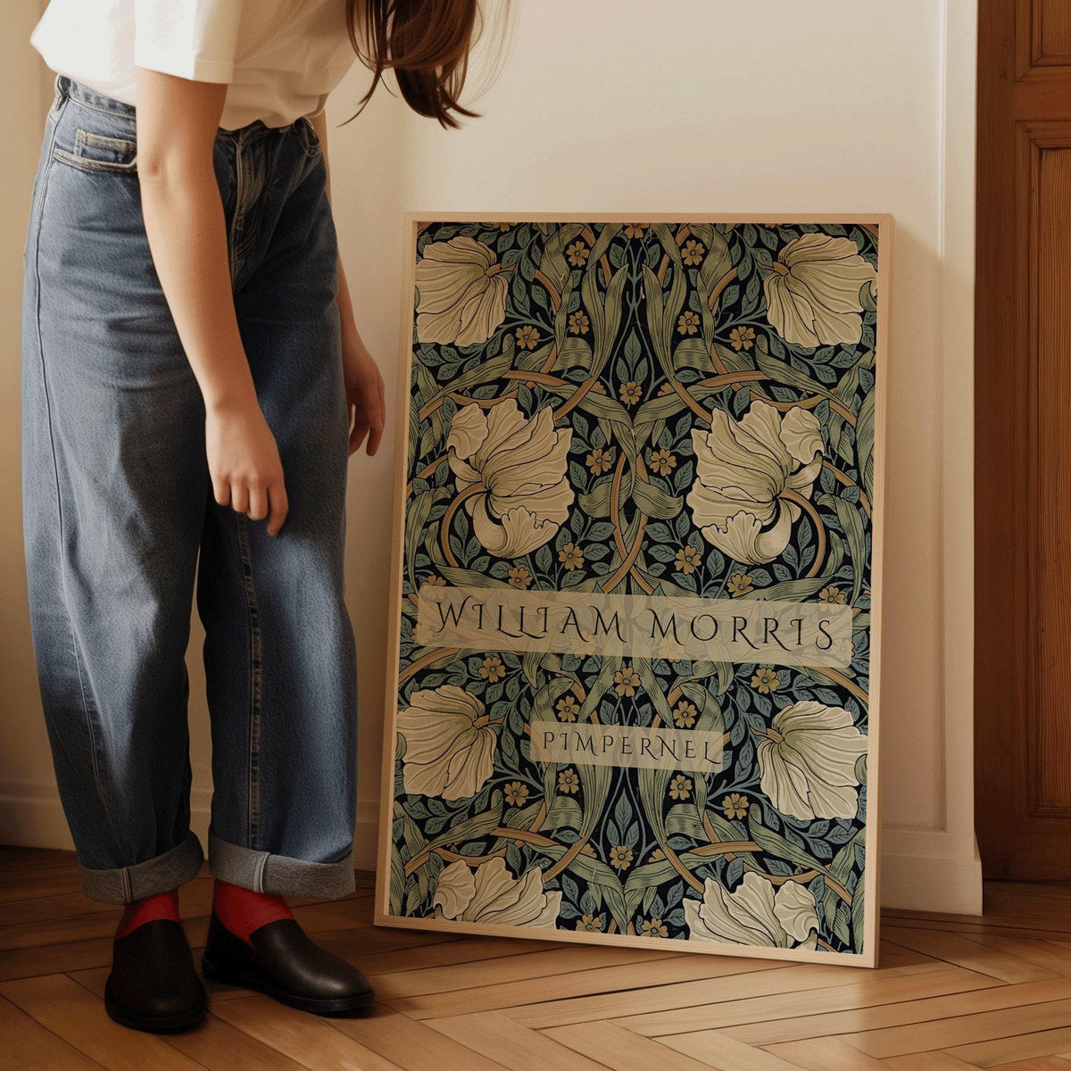 William Morris Pimpernel Art Print: Vintage Botanical Giclee Poster